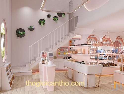 decor thiết kế thi công cửa hàng mỹ phẩm tại Cần Thơ (2)