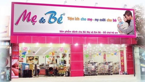 thiết kế cửa hàng mẹ và bé cần thơ