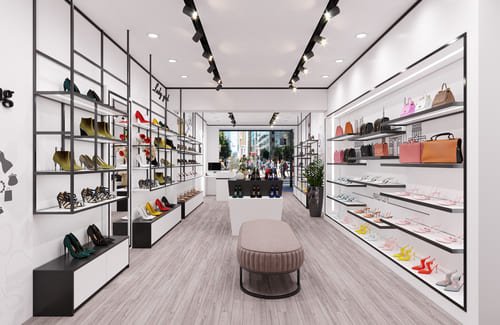 thiết kế shop giày dép